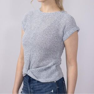 NWT Simply Southern Twist Hem Top for Women in Heather Grey, Size Large Sweater